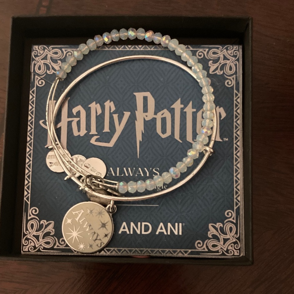 Alex and Ani Silver and Iridescent Beaded Bracelet
